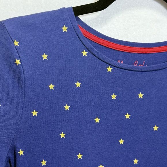 Girl's Mini Boden Navy Gold Star Long Sleeve Skater Dress Size 11-12Y Preppy - Picture 4 of 12
